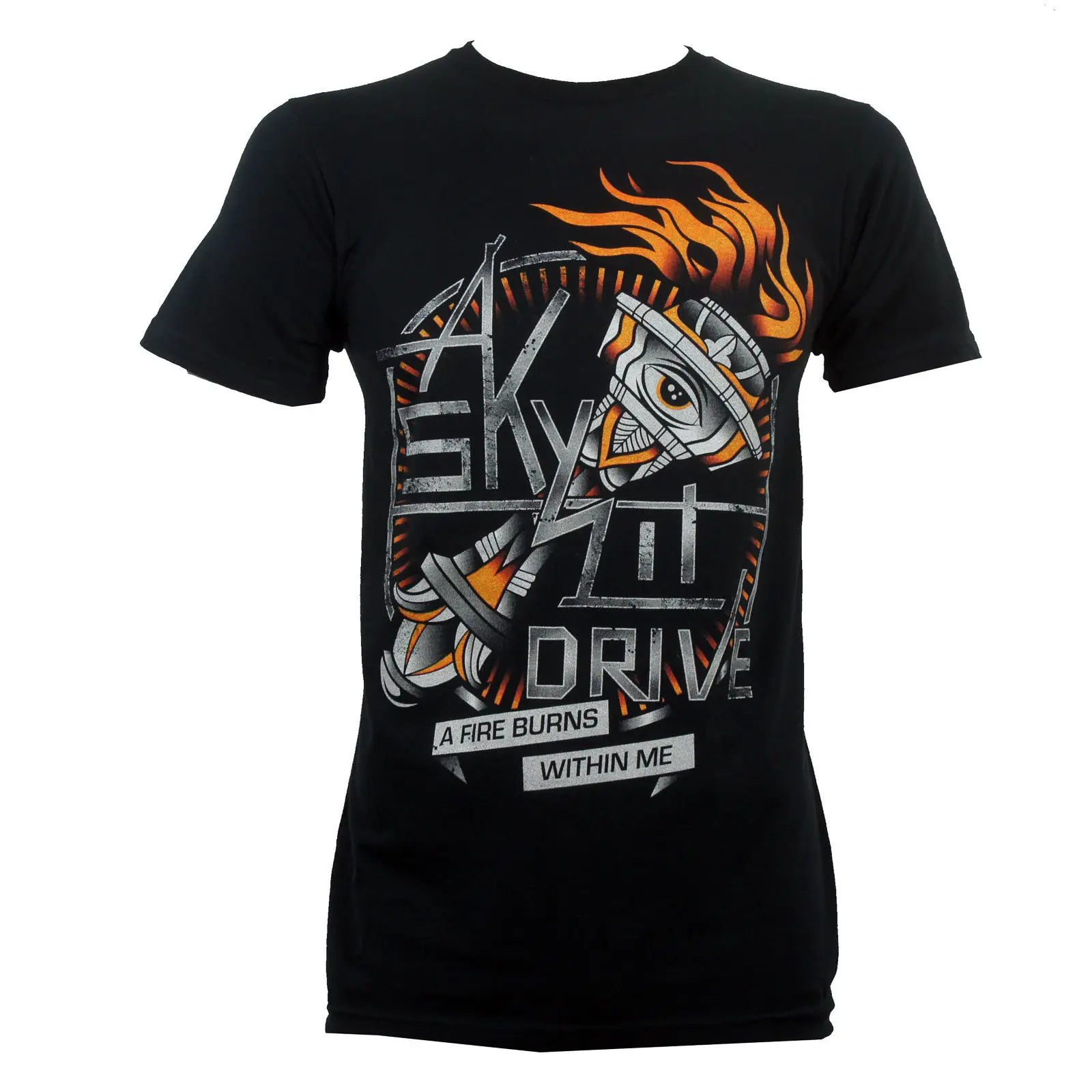 Authentic Drive A Fire Burns Within Me Slim Fit T-Shirt 2018 New Fashion Men'S T-Shirts Short Sleeve | Мужская одежда