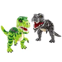 Мини Jurassic динозавр Balody Блок Набор DIY Кирпич T Рекс тираннозавр рекс Велоцираптор строительные игрушки для детей