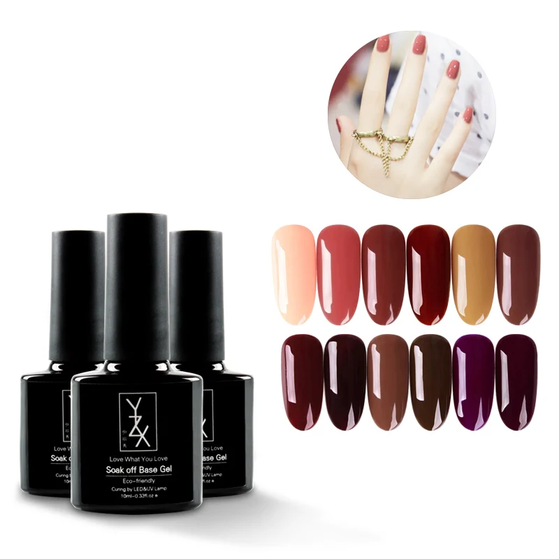 

YiZhiXiu 1pc Coffee Mousse Color UV Gel Nail Polish Soak-Off Lacquer Long Lasting Enamel Varnish Semi Permanant Nails Art Women