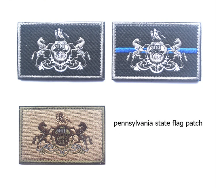 

Embroidered Patches United States State Flag Patch Tactical 3D Patches Badge pennsylvania Flags Armband Badges