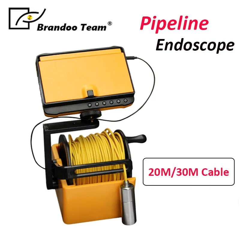 

Brandoo 20M 30M Industrial Pipeline Endoscope inspection Video Camera 5" LCD Sewer Drain Pipe Inspection Camera System