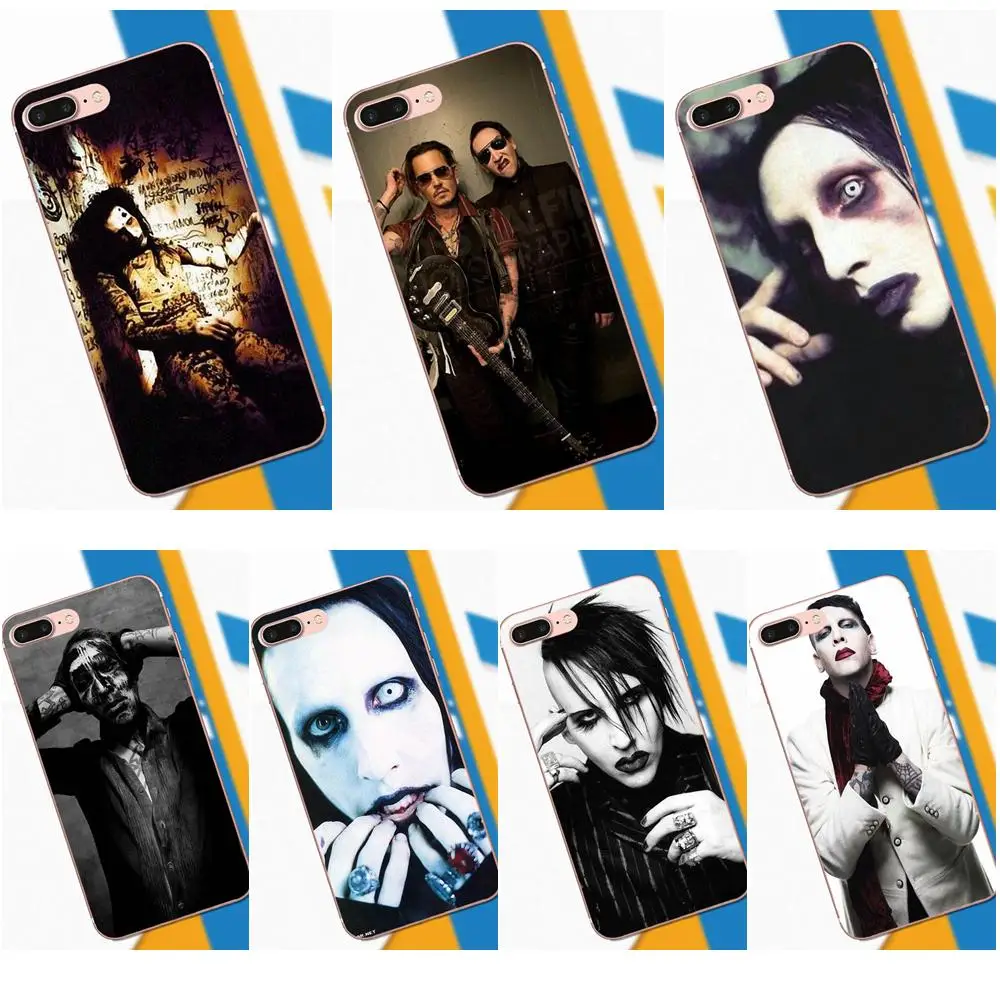 Tpwxnx Marilyn Manson TPU Cell Cover Case For iPhone 4 4S 5 5C SE 6 6S
