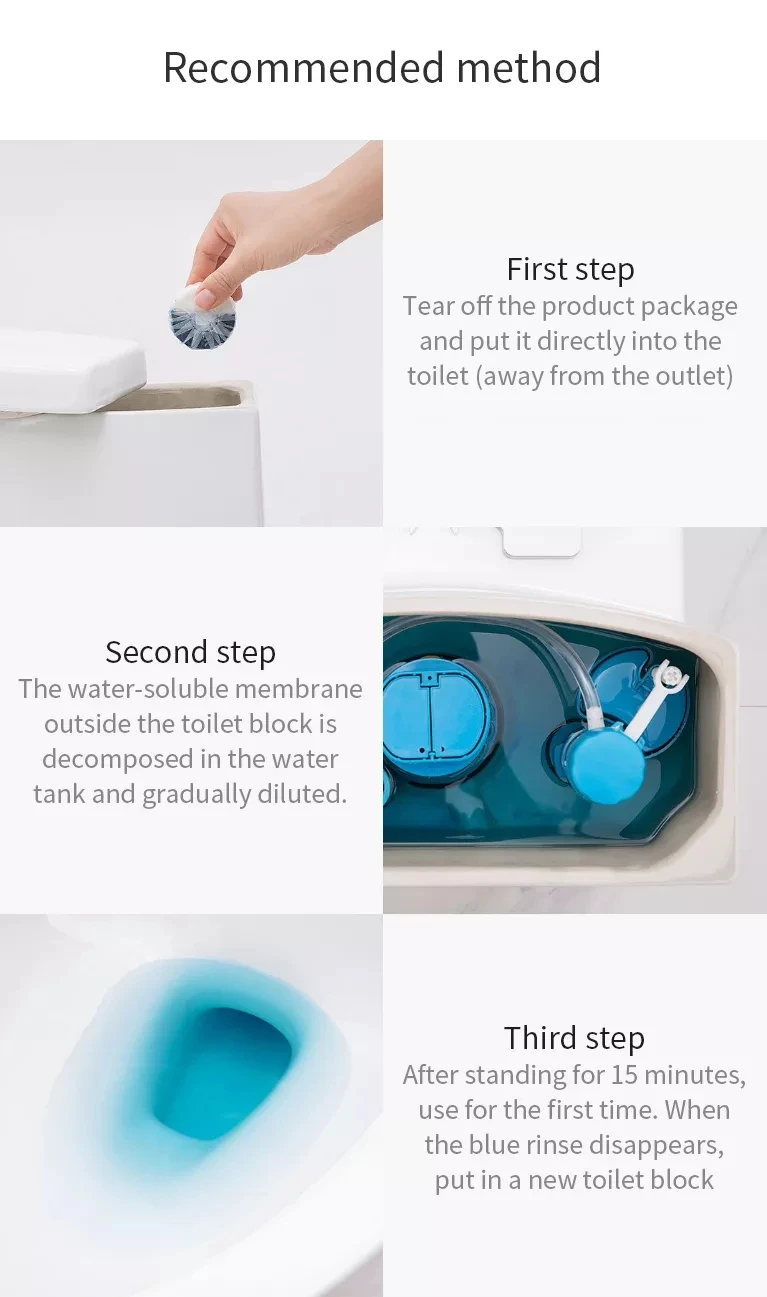 Xiaomi Mijia Clean-n-fresh двойной эффект туалетный блок независимая Водорастворимая пленка упаковка Анионный активный фактор Глубокая чистка