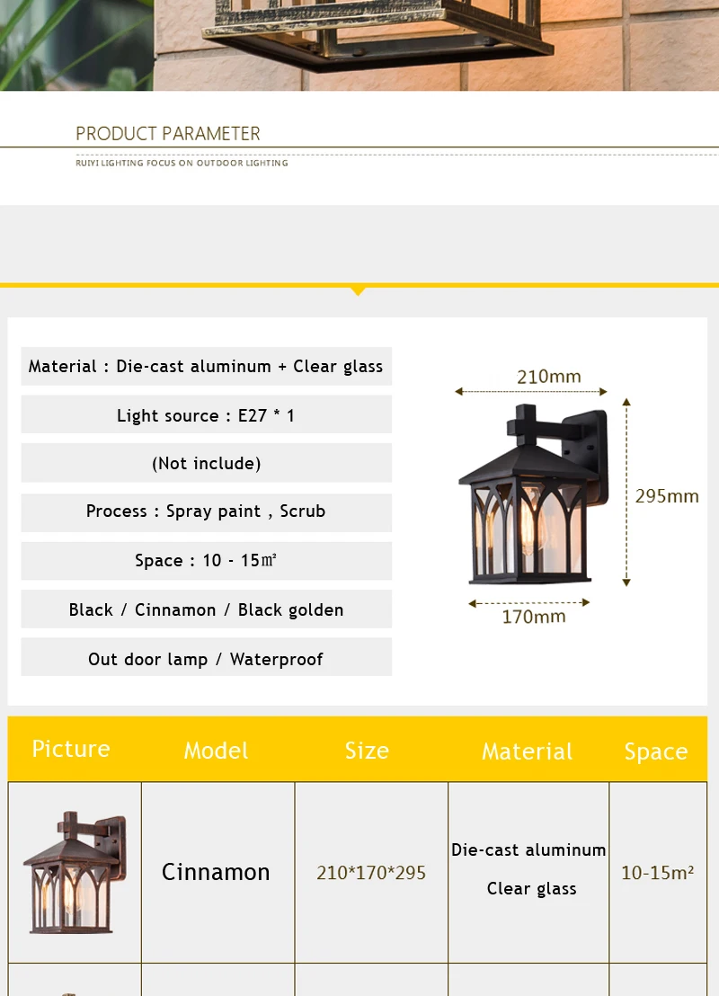 Lâmpada de Parede de Vidro Transparente à Prova de Água ao ar Liga de Alumínio Lâmpada de Iluminação Lâmpada Europeu Simples Livre Retro E27 10 Luminárias de parede externas