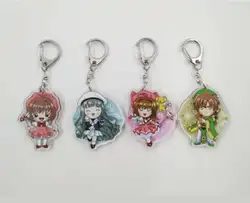 10 шт. мультфильм японское аниме Новый akeychain акриловое кольцо для ключей Подвески подарок K33