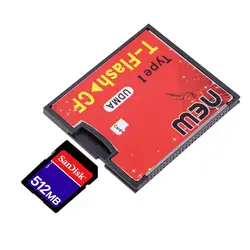 В наличии! Красный и черный оснащен пуш-гнездо толчок T-Flash до CF type1 памяти Compact Flash карты UDMA адаптер до до 64 ГБ