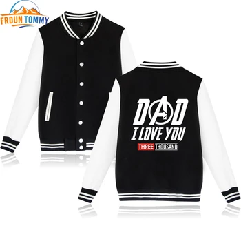 

I Love You 3000 Time New Style Print high quality Baseball Jacket creative print Jacket For Man creative clothing Plus Size 4xl