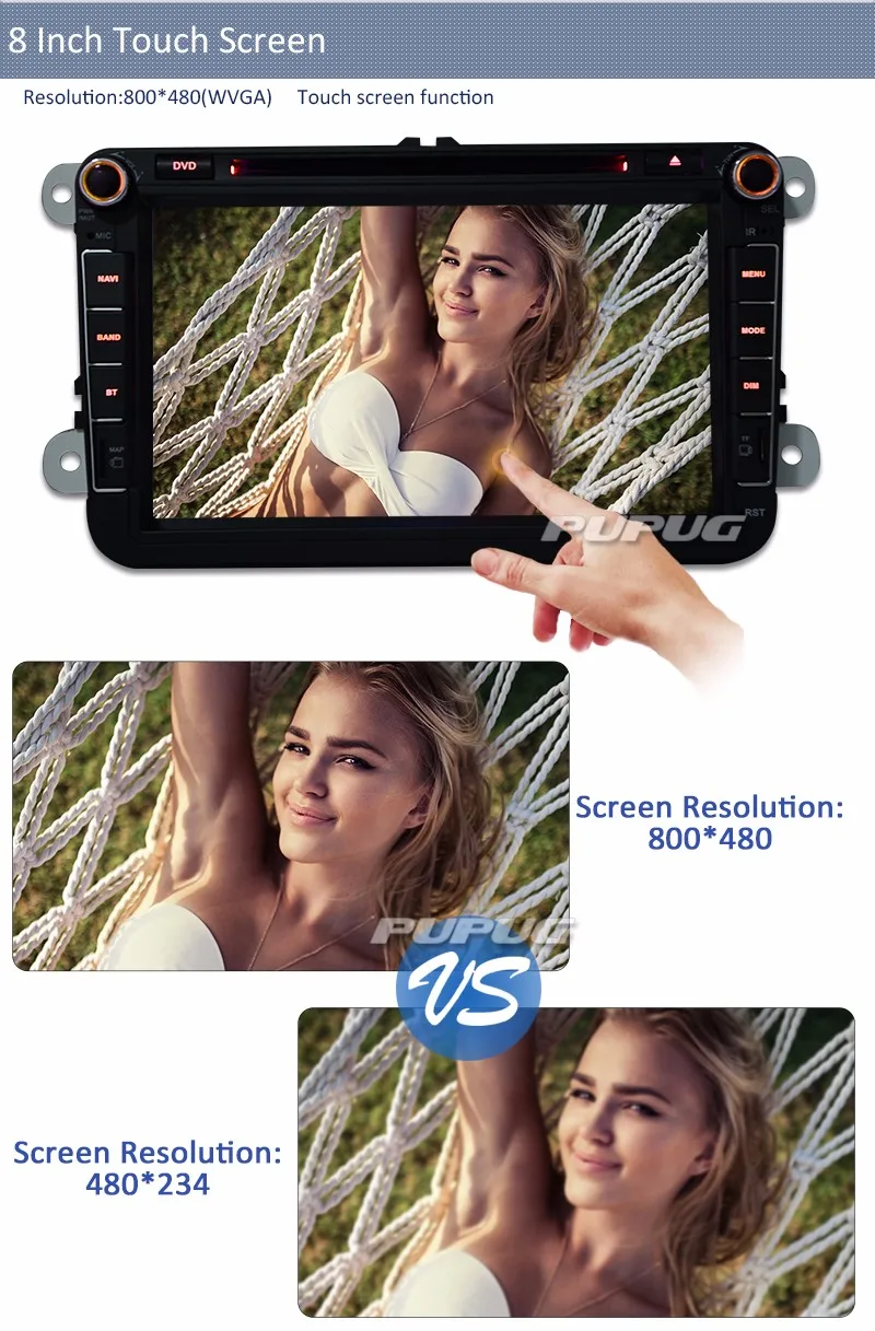 Discount 8"Touch Screen VW Car DVD GPS Player Bluetooth Radio RDS USB IPOD SD Steering wheel control Free Camera For 10