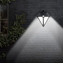 2 шт./комплект 24LED Открытый Солнечный энергосберегающий свет водонепроницаемый Солнечный треугольник настенный светильник датчик движения человека