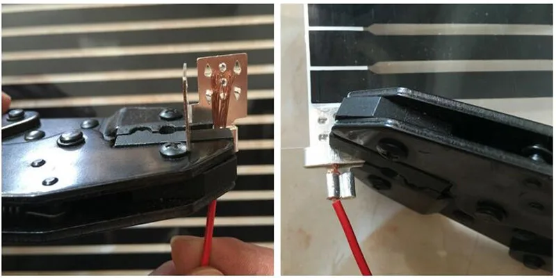 infravermelho distante, braçadeiras para conectar cabo e filme de aquecimento