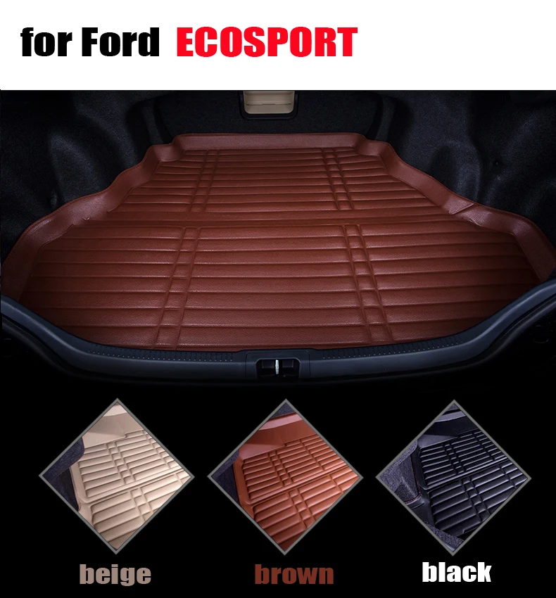 

Trunk mats for Ford Ecosport 2013-2015 car cargo trunk floor mat liner all weather EVA leather waterproof carpets auto mats