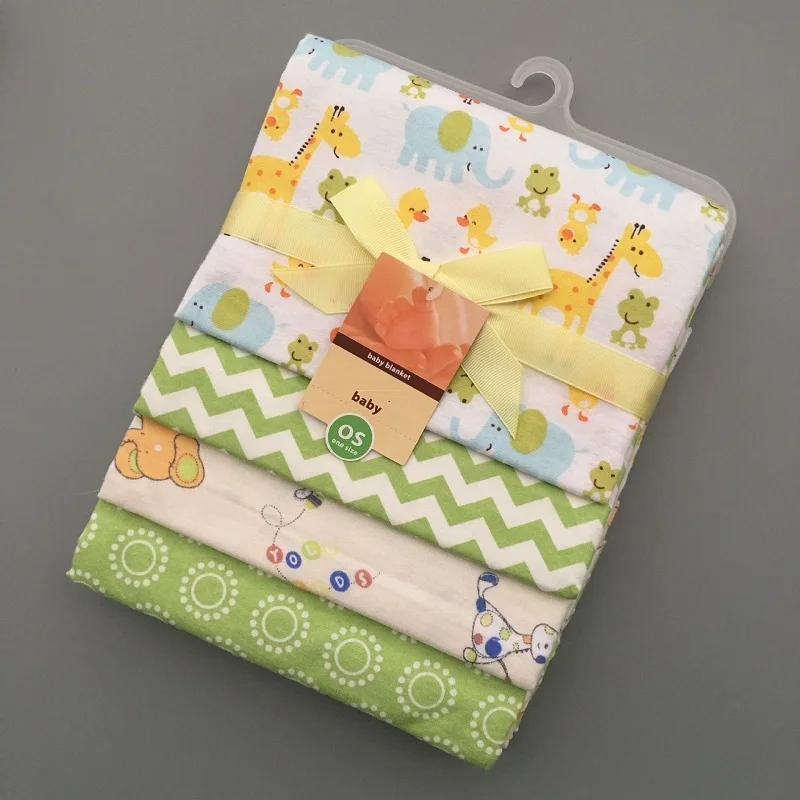 

4pcs/lot newborn baby bed sheet bedding set 76x76cm for newborn crib sheets cot linen 100% cotton Flannel printing baby blanket