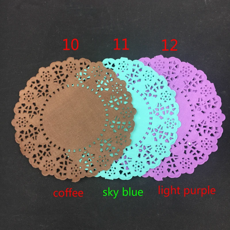 20шт 4,5 дюймов 11,4 см цветная круглая кружевная бумага для декупажа доильных салфеток/столовых приборов, праздничные вечерние украшения, свадебные украшения, скрапбукинг