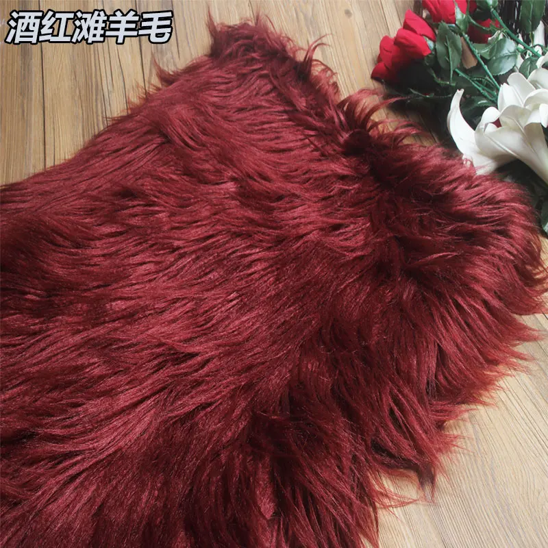 17 цветов 7 см длинный ворс монгольская меховая ткань для лоскутов, имитация pelliccia искусственный мех Ткань