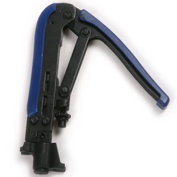 

Hot Sale 1Pcs Adjustable RG59 RG6 RG11 Cable F-Connector Compression Crimping Tool Blue & Black Multifunctional F-shape Pliers