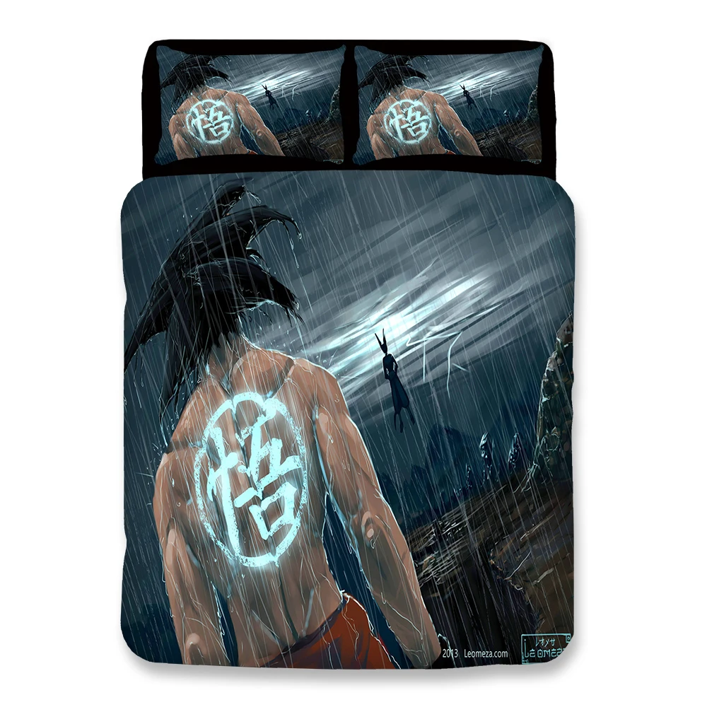 

3D Japanese Cartoon Animation Dragon Ball Bedding Set Overwatches Soft Bed Duvet Cover pillowcase Set Twin/Full Queen Size