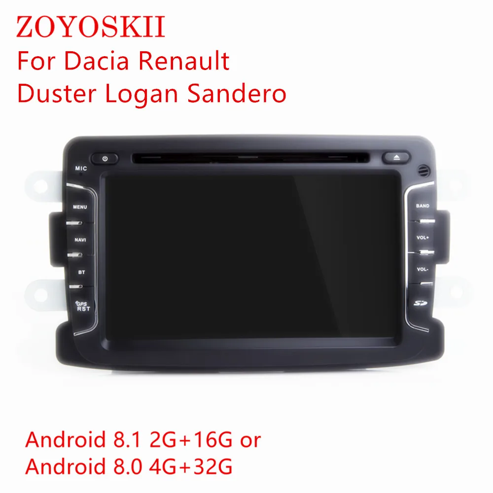 Discount ZOYOSKII Android 8.0 8.1 7inch CAR DVD Radio GPS bluetooth Navigation player For Dacia Renault Duster Logan Sandero 0
