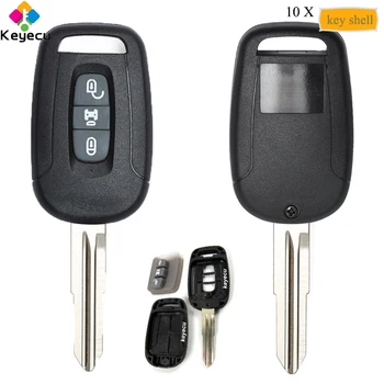 

KEYECU 10PCS/Lot Remote Control Car Key Shell Case Cover With 3 Button - FOB for Chevrolet Captiva 2008 2009 2010 2011 2012 2013