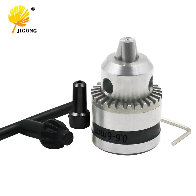  Drill Chuck 0.6-6mm Mount B10 Taper with 4/5/6/8/9.5/10/11/12/14mm Connector Rod Motor Shaft Key Wr