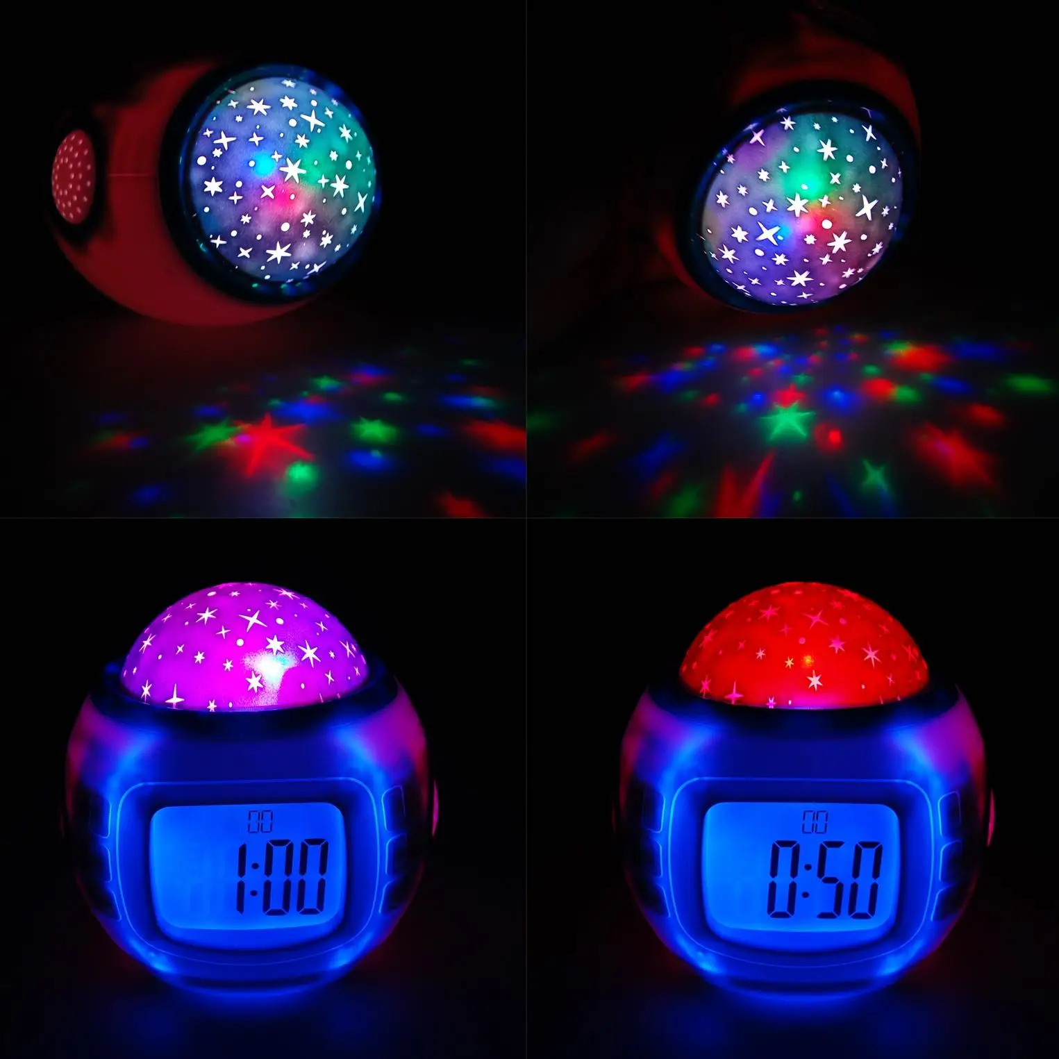 

LumiParty Sky Star Night Light Projector Lamp Alarm Clock Music Night Light for kids Bedroom Decoration jk30