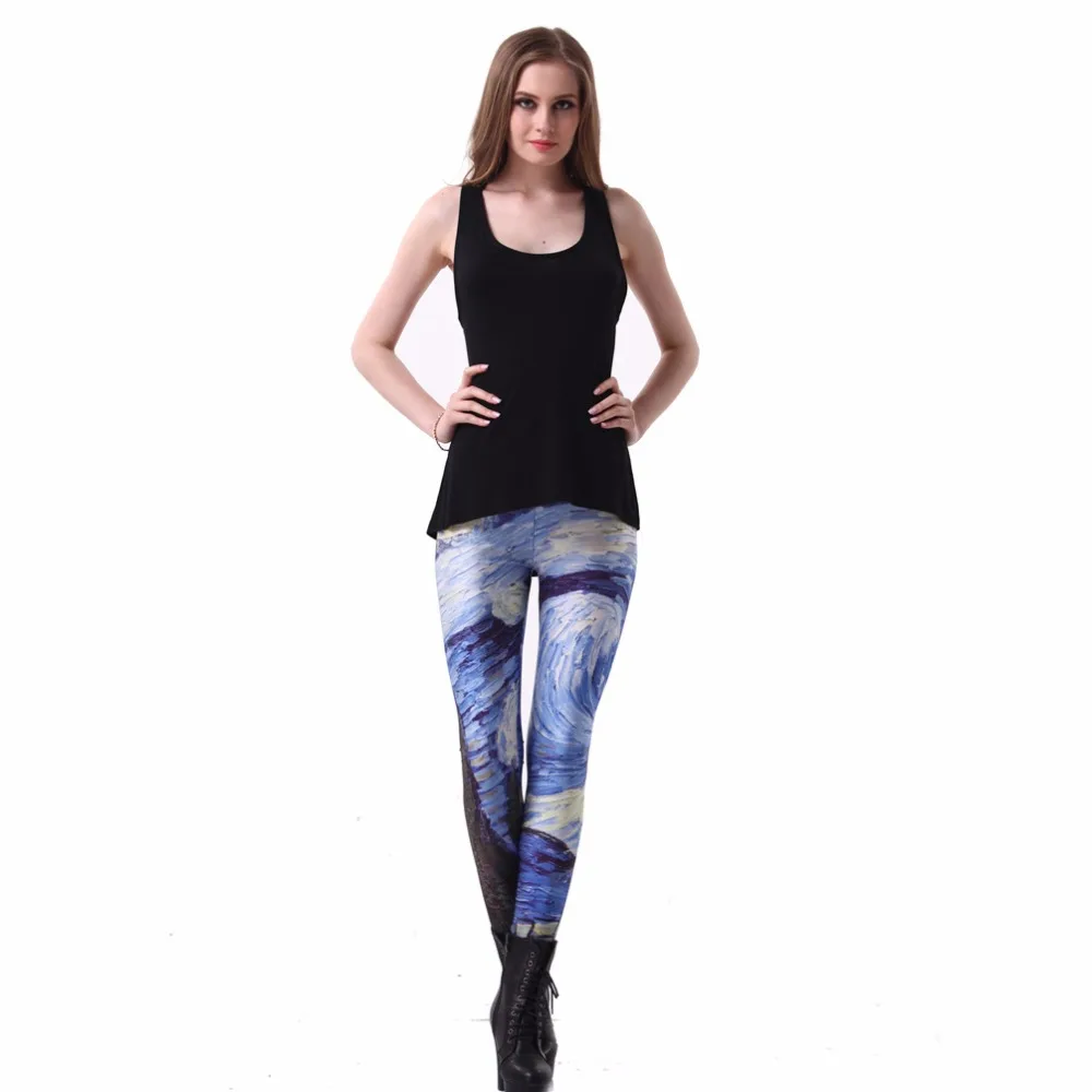 South American new hot fashion personality sexy casual large size Slim gradient leggings printed ladies high waist leggings South American new hot fashion personality sexy casual large size Slim gradient leggings printed ladies high waist leggings