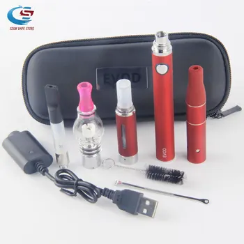 

SUBTWO hot e-cigarette pen Evod 4-in-1 Kit vaporizer electronic cigarette mod kit with mods wax dry herb vape vapor vapes