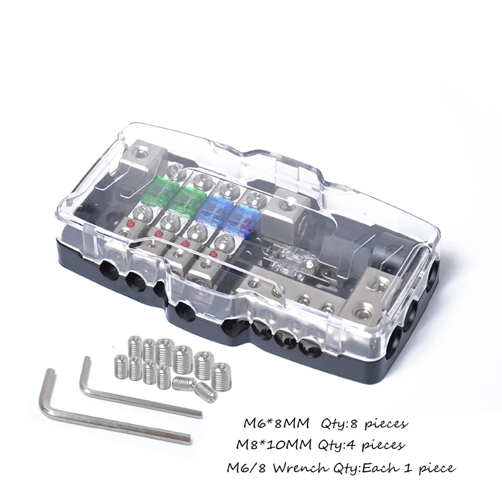 LED Car Audio Stereo Distribution Block Ground Mini ANL Fuse Block 4 Way Fuse Block 30A 60A 80Amp and Battery Distribution 0/4ga-in Fuses from Automobiles ...