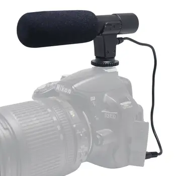 

MIC-01 Professional Studio stereo Video Microphone For Nikon D5200 D5300 D5500 D3300 D750 D800 D500 DSLR Camera DV Camcorder