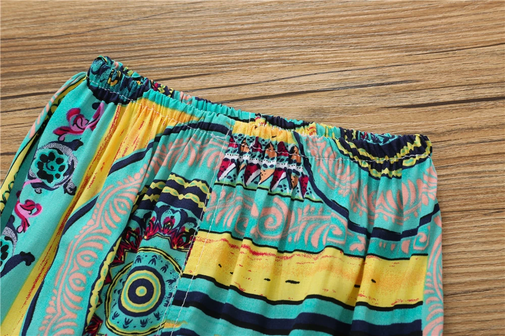 2Pcs Girls Clothes Sets 2018 Summer Kids Outfits Casual Beach Children Clothing Girls Fashion Floral Print Top Pants Sport Suits (5)