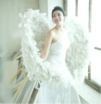 

white angel wings cosplay custome wings large size adult angel wings for model show free shipping