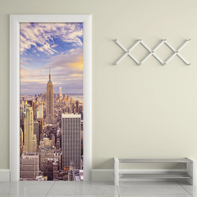 3D Wallpaper City Building Photo Wall Mural Living Room Office Door