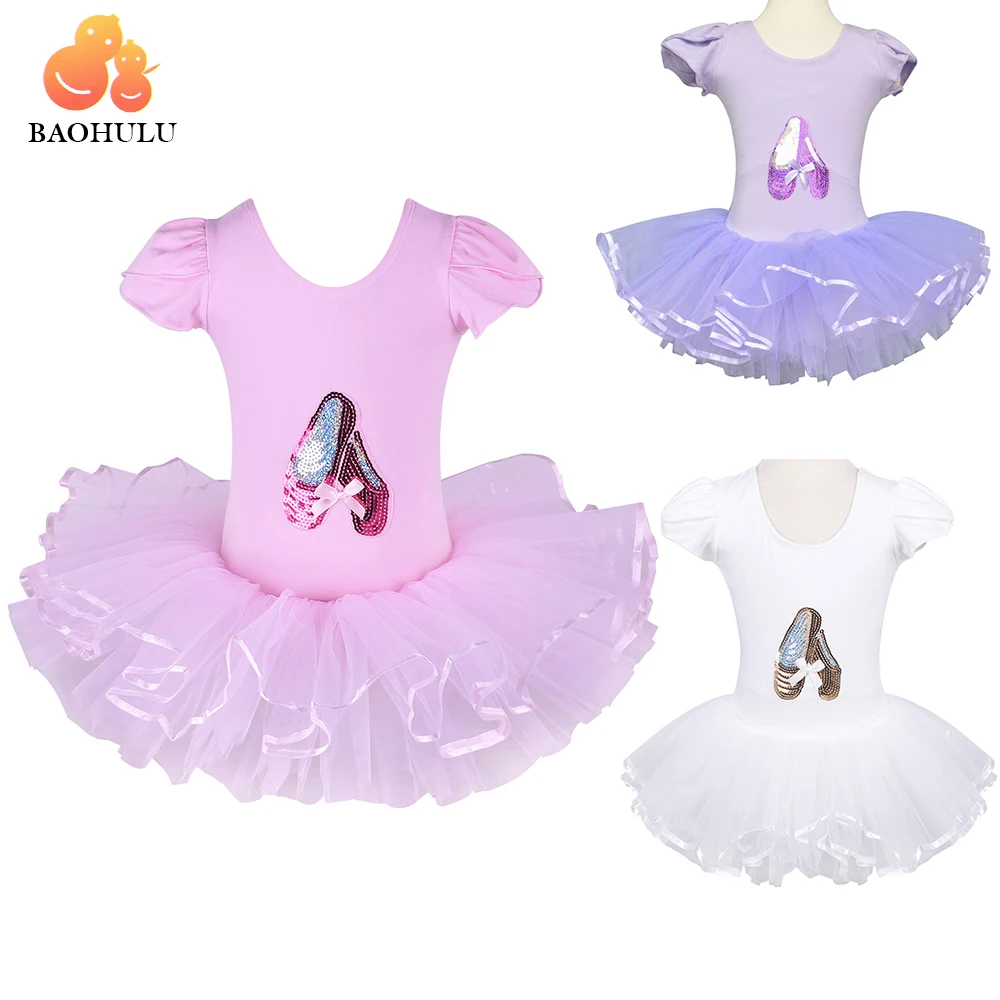 

BAOHULU Cute Girls Ballet Leotards Gym Dress Tutu Princess Dance Ballet Shoes Dance wear Skate Party Show Kid Ballet Tutu Dress