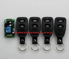 Горячие Продажи 1CH DC12V 10A 315/433 КАНАЛ Беспроводной Пульт Дистанционного Управления RF Выключатель teleswitch 4 * Передатчик + 1 * приемник
