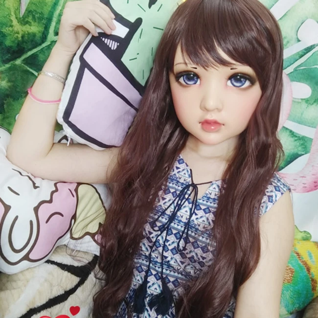 (Wo 01) Женская милая девочка каучуковые полуголовы Kigurumi BJD Eyes Crossdress Косплей
