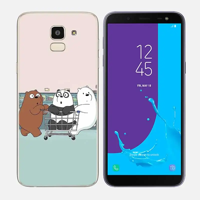 Мягкий силиконовый чехол для телефона медведях для samsung Galaxy j8 j7 j6 j5 j4 j3 Prime Plus - Цвет: Style 04