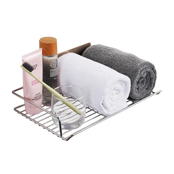 

Kitchen Seasoning Bottle Storage Rack Bathroom Wall Mounted Type Stainless Steel Bath Towel Holder Home Storage Organizer