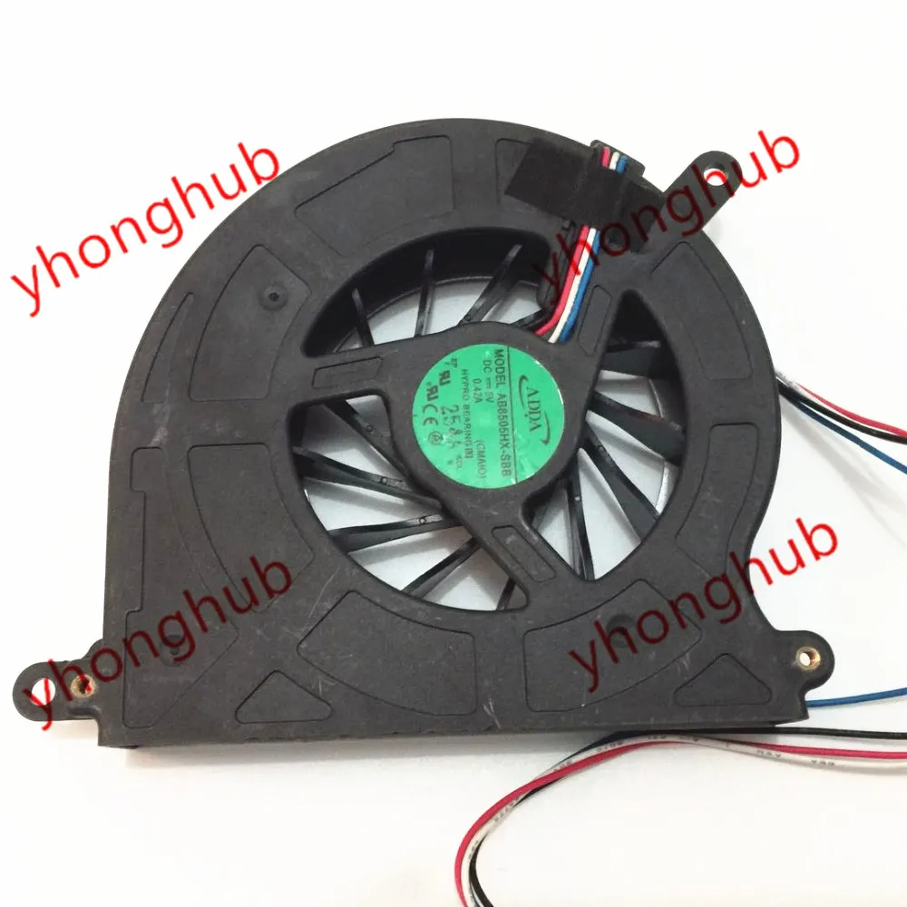 ADDA AB8505HX SBB DC 5V 0.42A 4 проводной Сервер вентилятор охлаждения ноутбука|server fan|dc 5v fan5v dc
