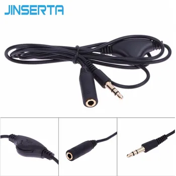 

JINSERTA 3.5mm Audio Jack Volume Control Cable Male to Female Stereo Headphone Audio Extension Cable Adaptor for iPhone PC