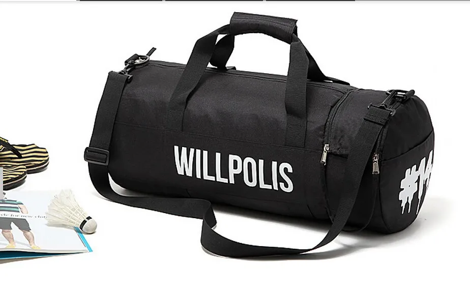 Новейший дизайн крутая черная буква цилиндр дорожная большая сумка с большой емкостью сумка на молнии