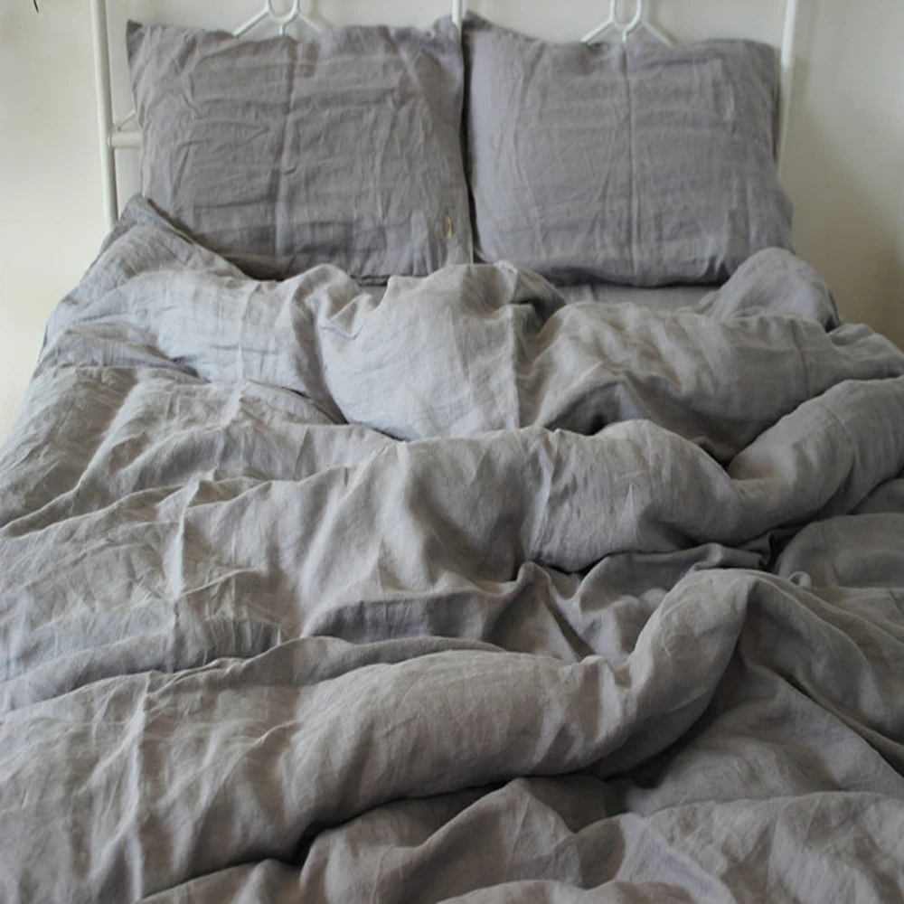 Gray Linen Bedding Set Gray Linen Bedding Set