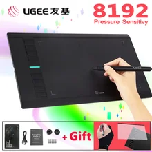 UGEE M708 8192 уровней 10x6 дюймов умный графический планшет для рисования цифровой планшет для рисования для написания живописи профессиональный дизайнер wacom