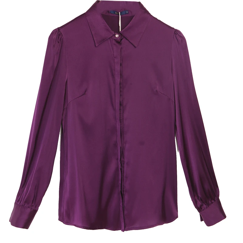 AYUNSUE женские модные блузки Весна 97% шелковая блузка женские рубашки с длинным рукавом Женские топы размера плюс 4XL blusas 15209AAA