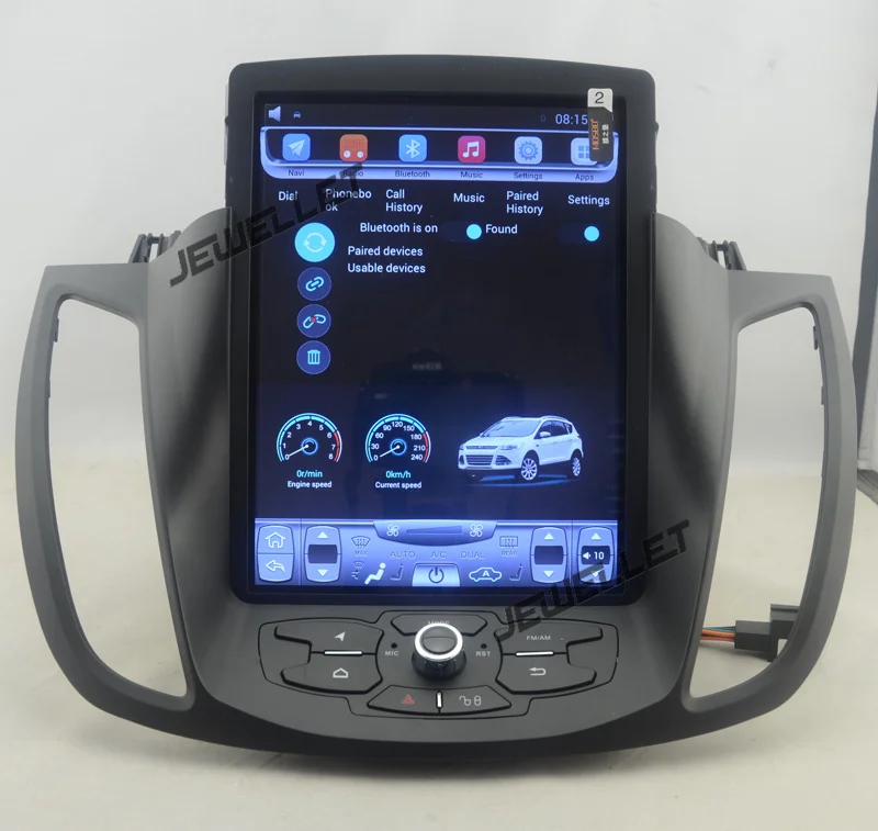 Top 10.4" tesla style vertical screen quad core Android 6.0 Car GPS video player Navigation for ford kuga Escape C-max 2013-2016 4