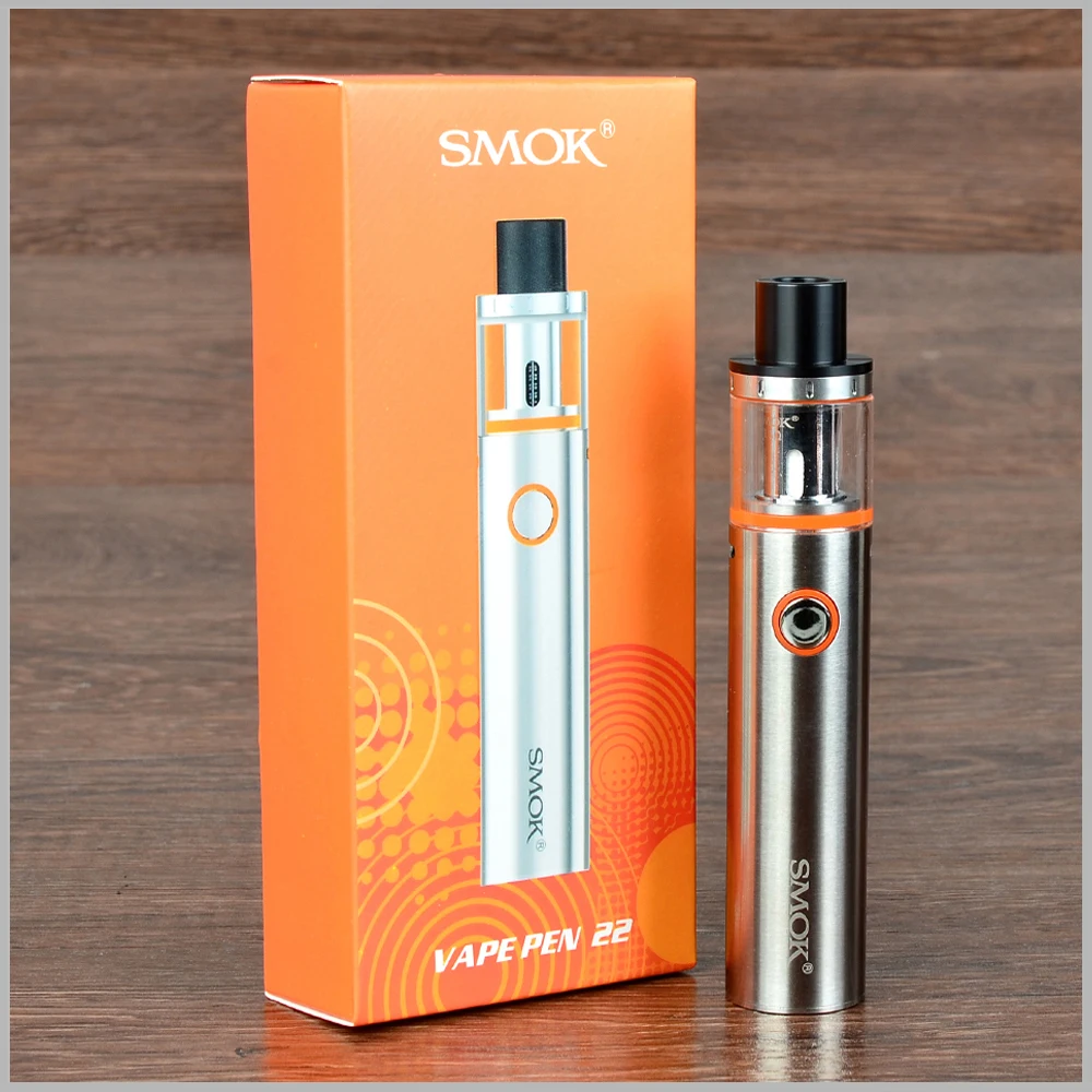

Smok Vape Pen 22 Kit Built-in 1650mah Battery with Vape Pen 22 Tank 0.3ohm Dual Core with LED Indicator e electronic cigarette