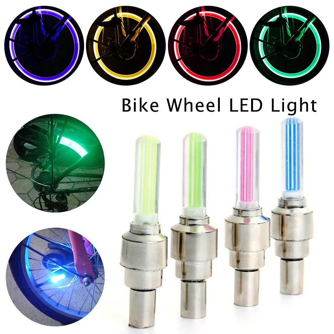 Top 2019 Brand New 4pcs/Set Bicycle Cycling Tyre Wheel Valve Neon Firefly Spoke LED Lamp High Quality Bikes Lights with Battery 1 Top 2019 Brand New 4pcs/Set Bicycle Cycling Tyre Wheel Valve Neon Firefly Spoke LED Lamp High Quality Bikes Lights with Battery 1