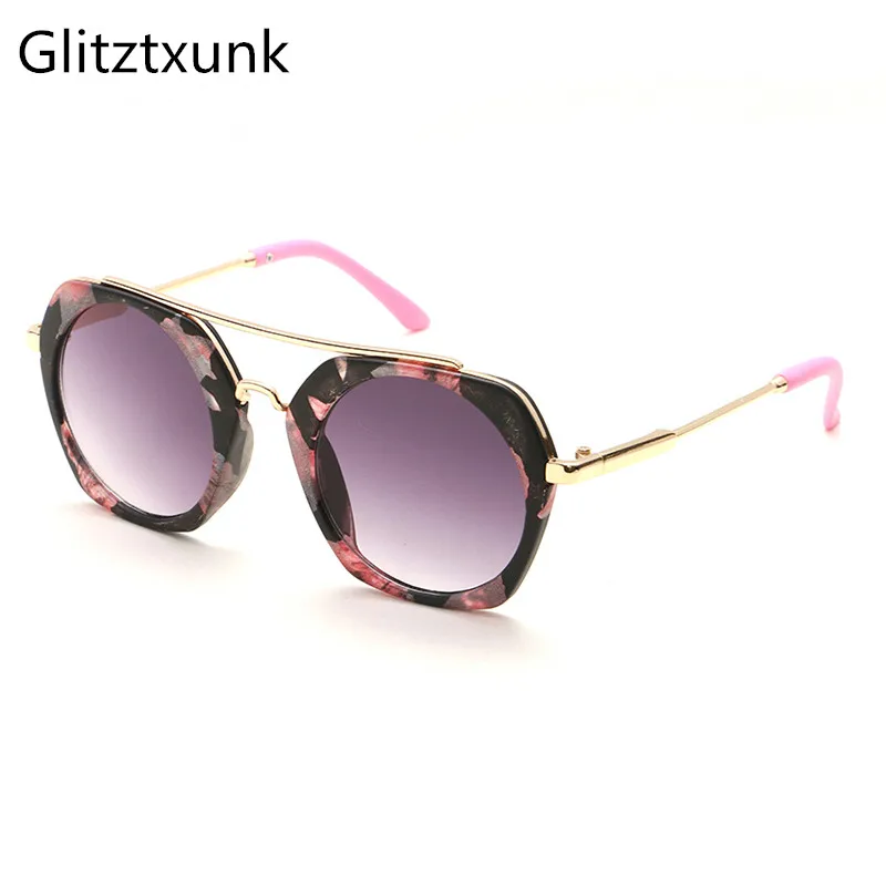 

Glitztxunk 2018 New Fashion Cat Eye HD Children Sunglasses Brand Designer Boys/Girls Kids Sunglasses UV400 Baby Eyewear Goggles