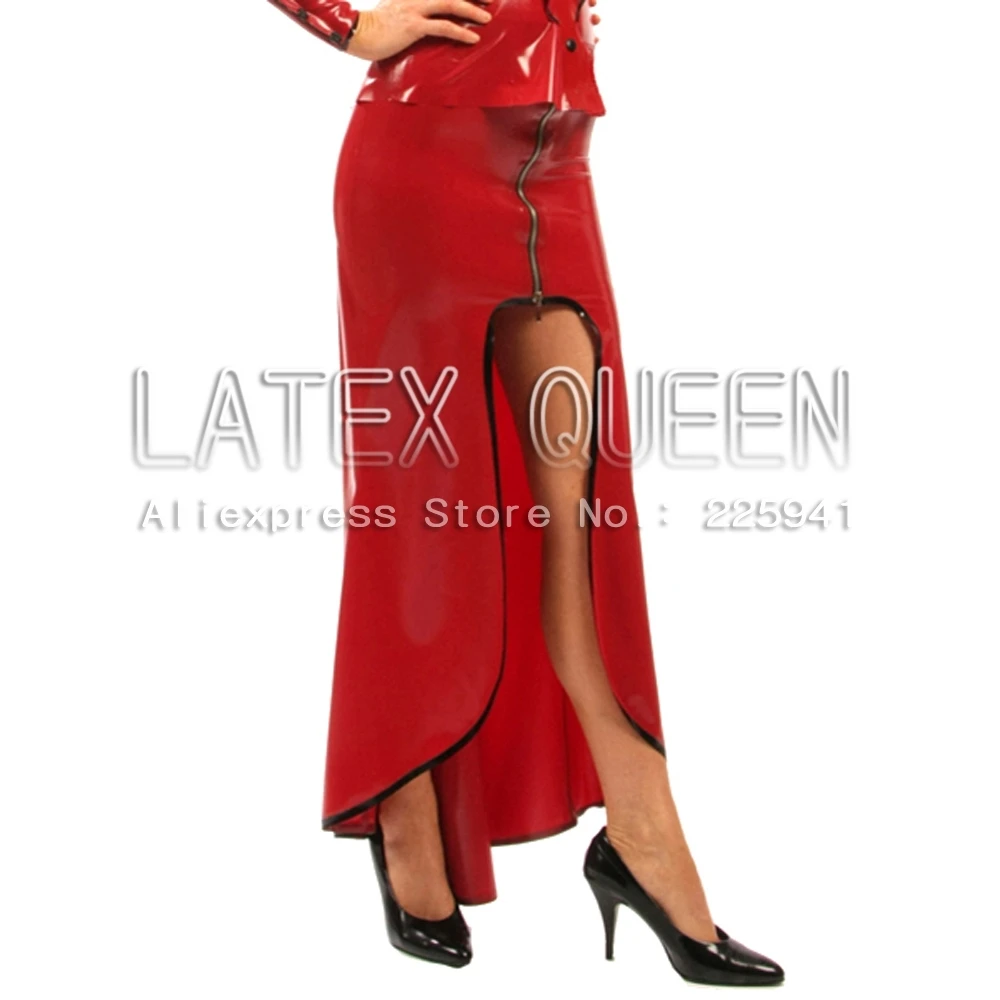 Latex rubber fishtail skirt