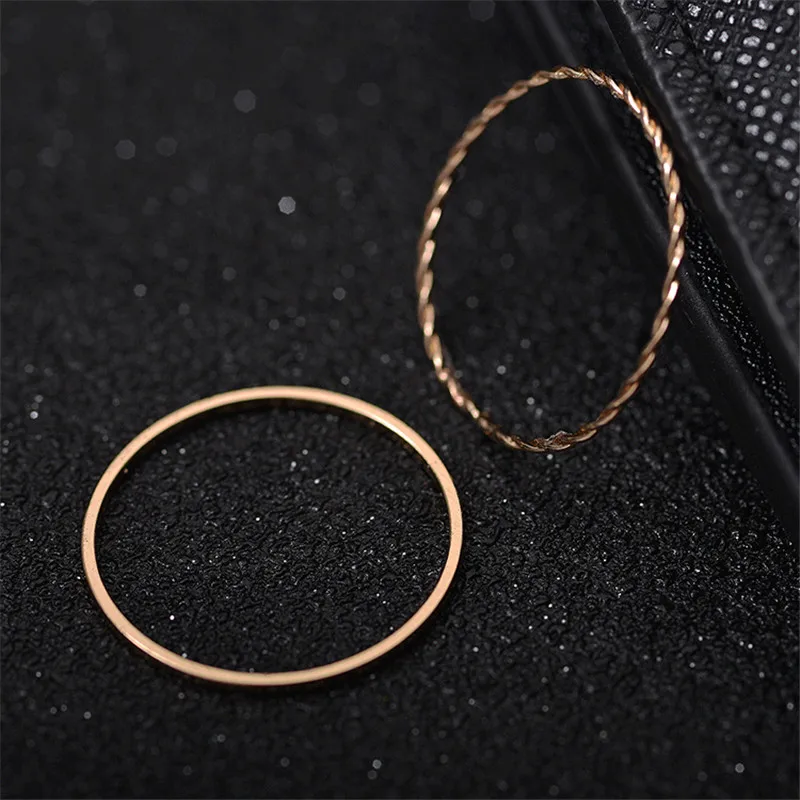 CUTEECO женский простой золотой твист круглый набор колец обручальное кольцо Обручальные кольца для женщин ювелирные изделия подарки