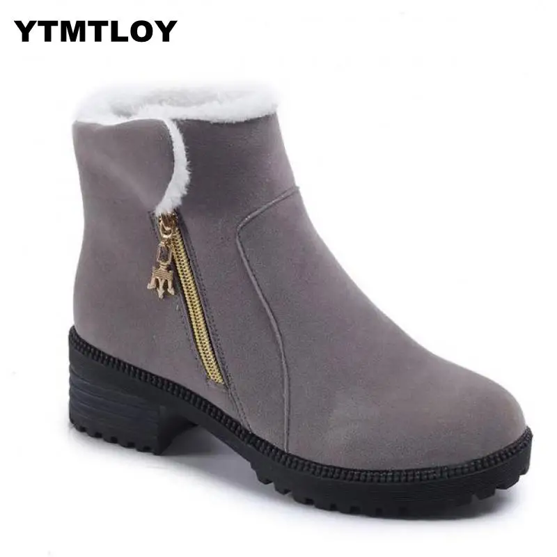 Comprar 2019 Botas de Invierno para Mujer, zapatos de talla grande, plataforma caliente para Mujer, Botas calientes para Mujer, botines 2019 para Mujer, Botas de nieve negras
