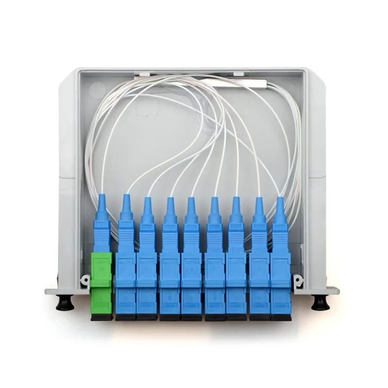 SC 1: 8 Сплиттер Волоконно оптический ящик FTTH 1 сплиттер коробка с 1X8 плоского типа